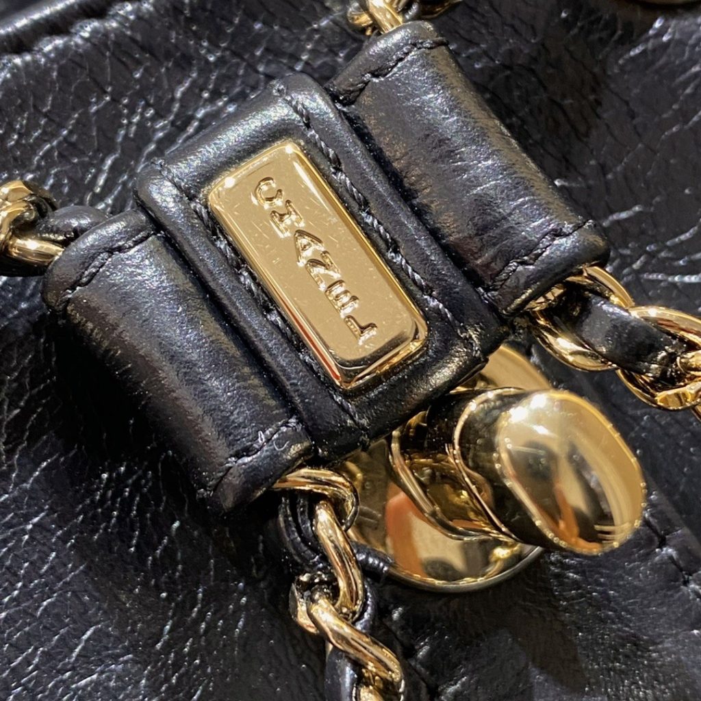 Chanel Duma Backpack in Caviar Leather and Drawstring Flap for Hand Shoulder Crossbody Carry