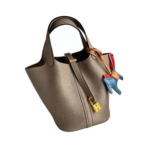 Hermes Picotin Lock 18 Bucket Bag, Gold Hardware Grain Leather for Hand Shoulder Crossbody Carry