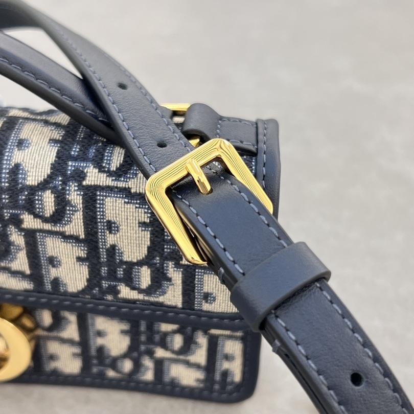 Dior Miss Montaigne in Oblique Canvas with Magnetic Snap Closure for Handheld and Shoulder Bag Carry