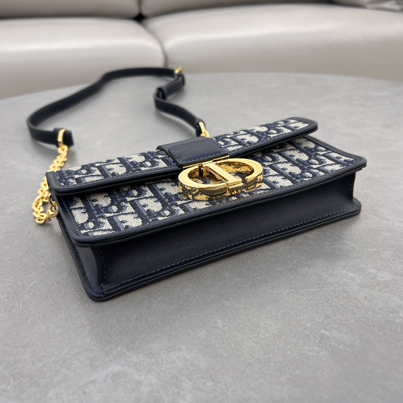 Dior Miss Montaigne in Oblique Canvas with Magnetic Snap Closure for Handheld and Shoulder Bag Carry