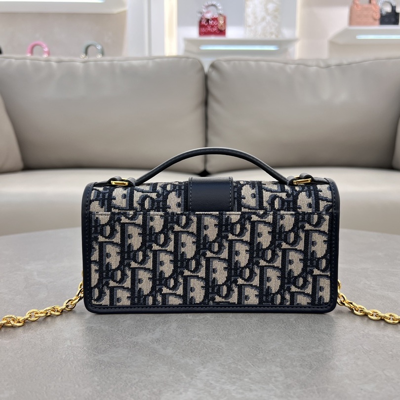 Dior Miss Montaigne in Oblique Canvas with Magnetic Snap Closure for Handheld and Shoulder Bag Carry