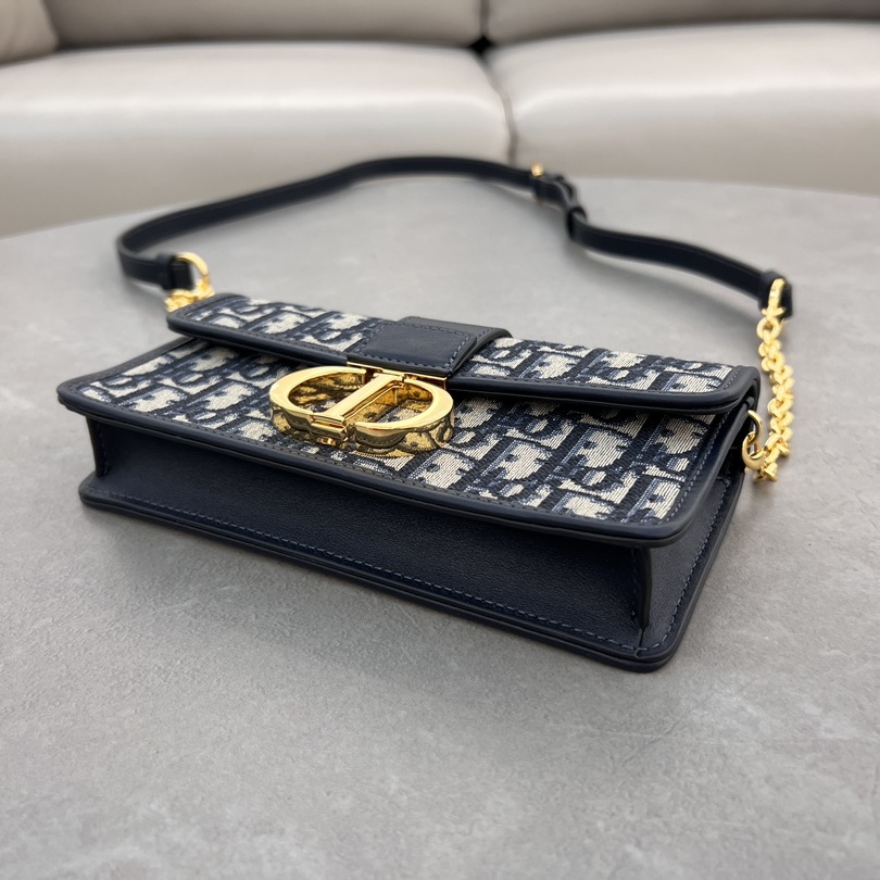 Dior Miss Montaigne in Oblique Canvas with Magnetic Snap Closure for Handheld and Shoulder Bag Carry