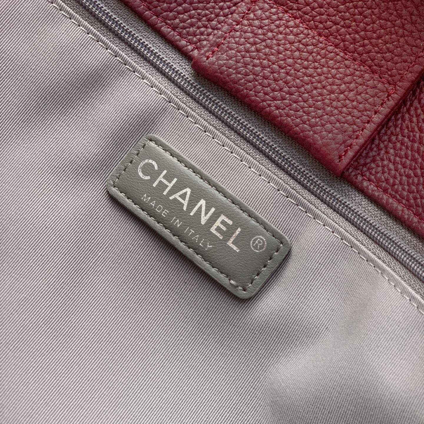 Chanel Cerf Tote Large in Calfskin Leather with Zipper Closure for Hand Shoulder Crossbody Carry