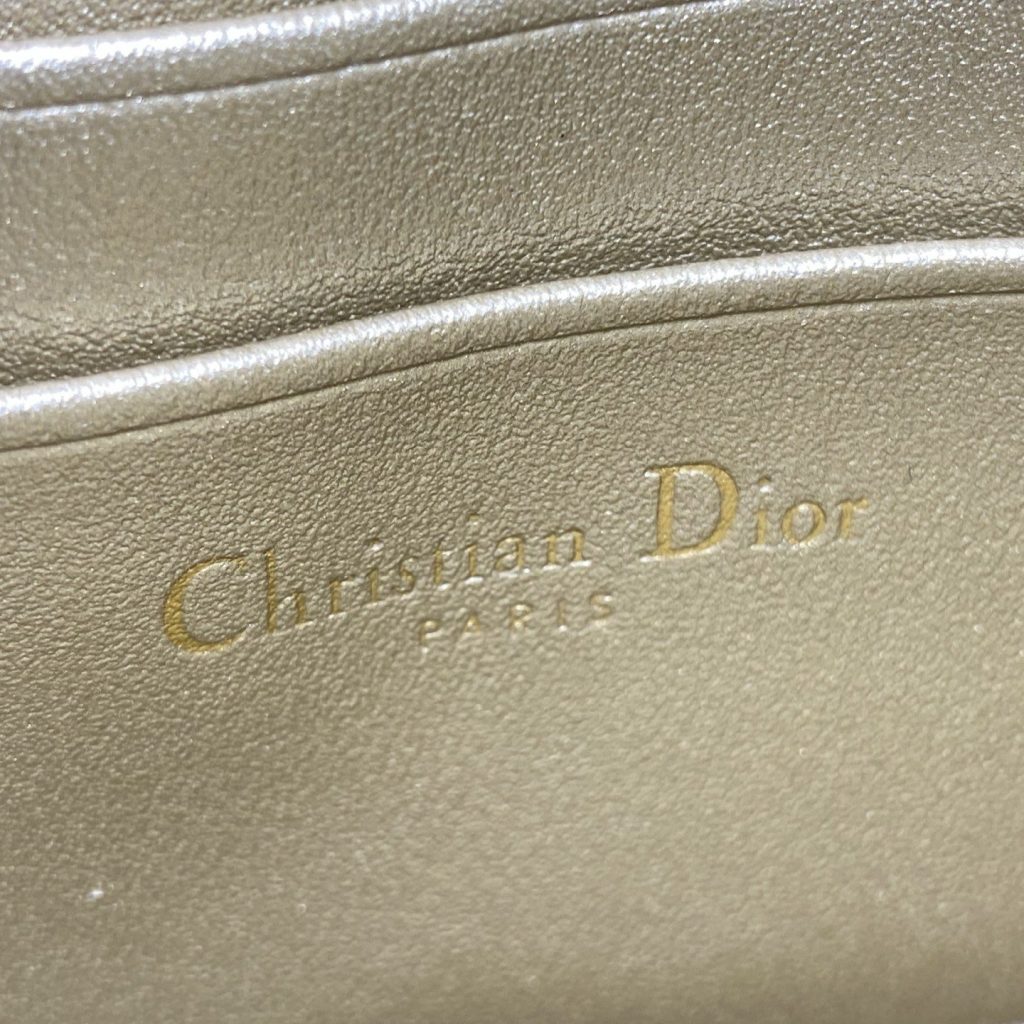 Dior Lady in Embossed Ostrich Grain Leather with Flap and Turn-lock for Handheld Carry