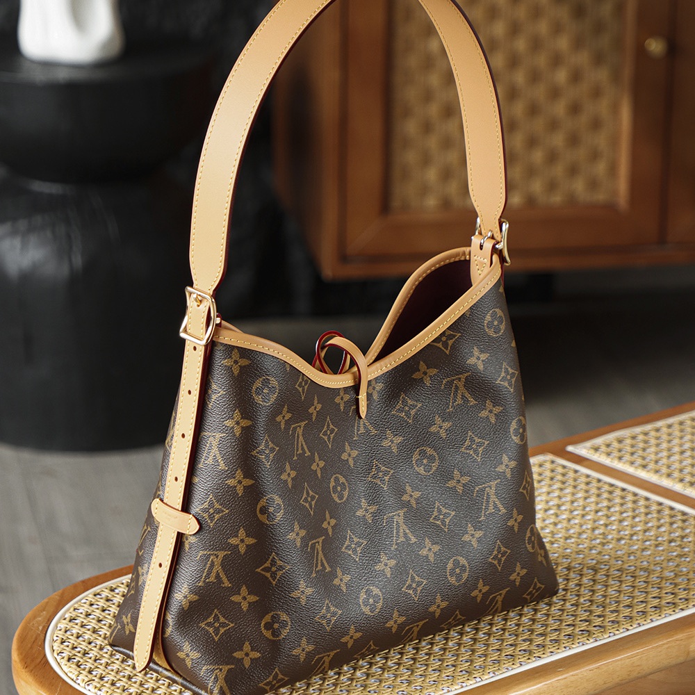 Louis Vuitton Carryall in Monogram Canvas with Drawstring for Shoulder Handheld Bag Carry
