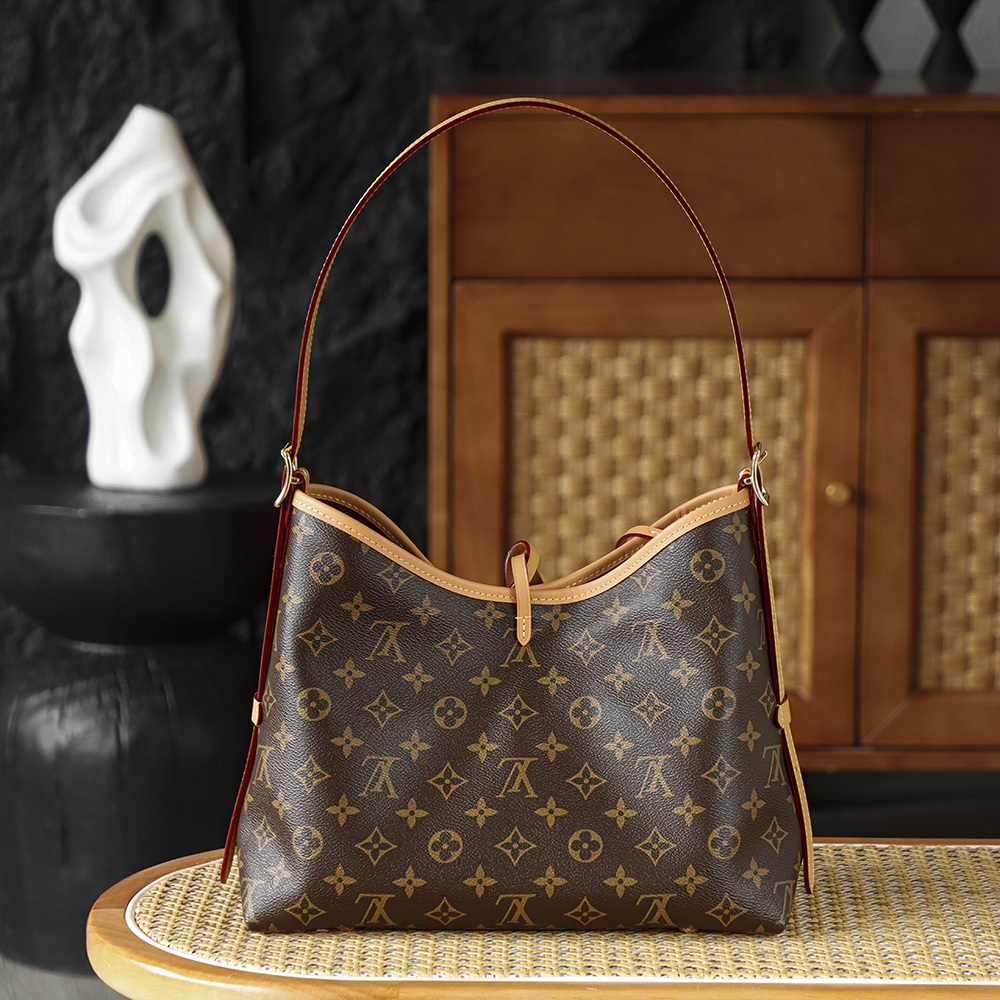 Louis Vuitton Carryall in Monogram Canvas with Drawstring for Shoulder Handheld Bag Carry