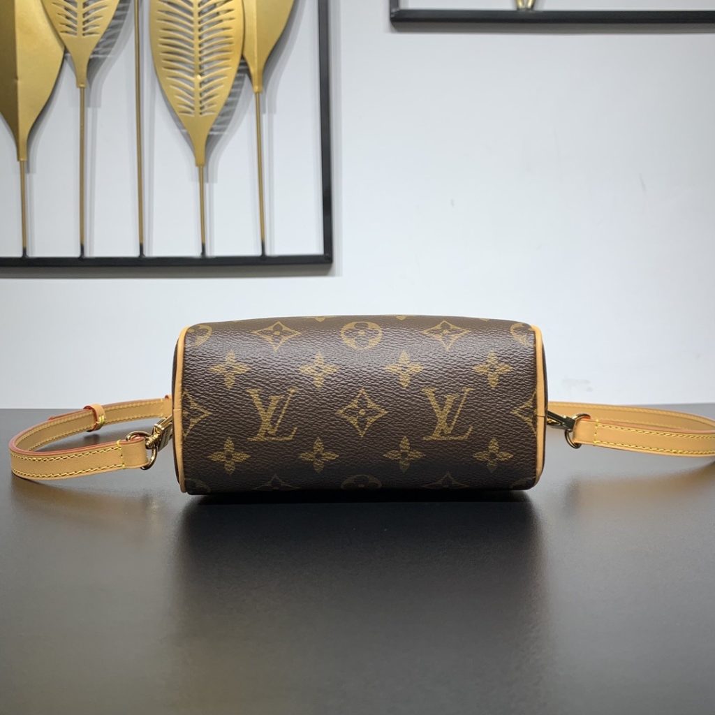 Louis Vuitton Nano Speedy in Monogram Canvas with Zipper Closure for HandheldShoulderCrossbody M8108