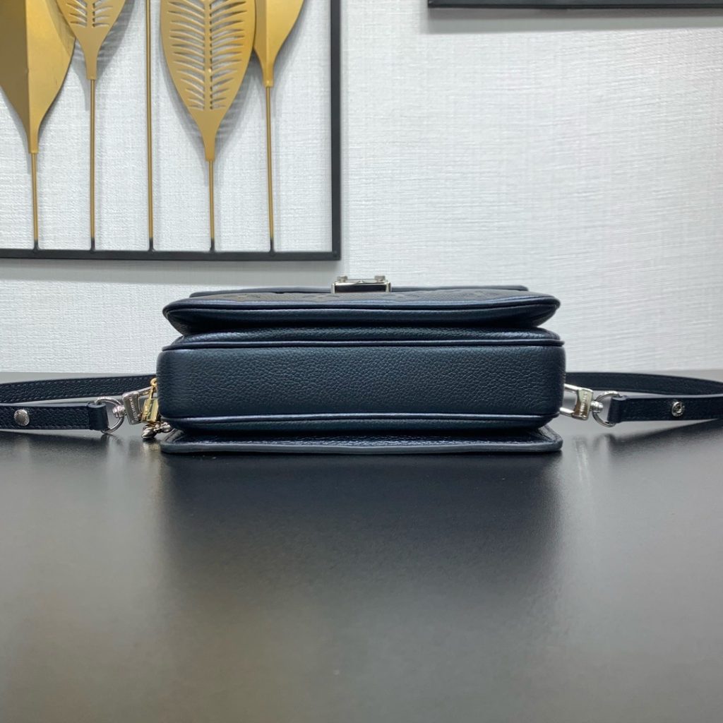 Louis Vuitton Pochette Métis in Monogram Eclipse Calfskin with Turn-lock and Zipper Closure
