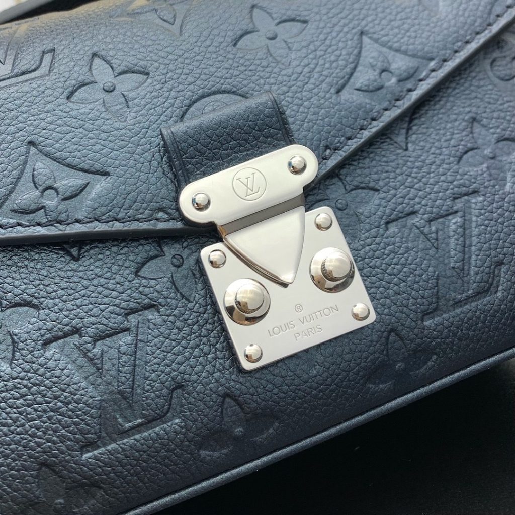 Louis Vuitton Pochette Métis in Monogram Eclipse Calfskin with Turn-lock and Zipper Closure