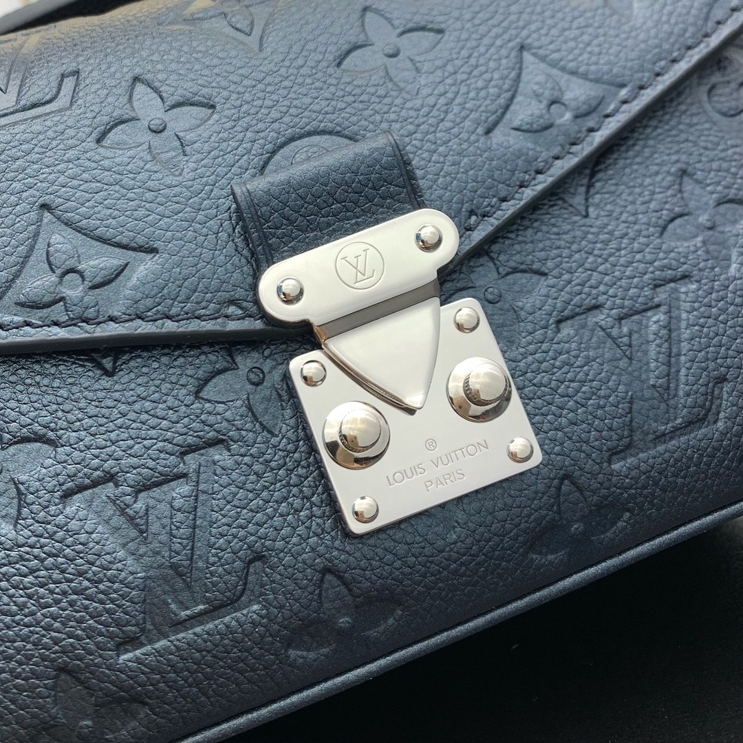 Louis Vuitton Pochette Métis in Monogram Eclipse Calfskin with Turn-lock and Zipper Closure