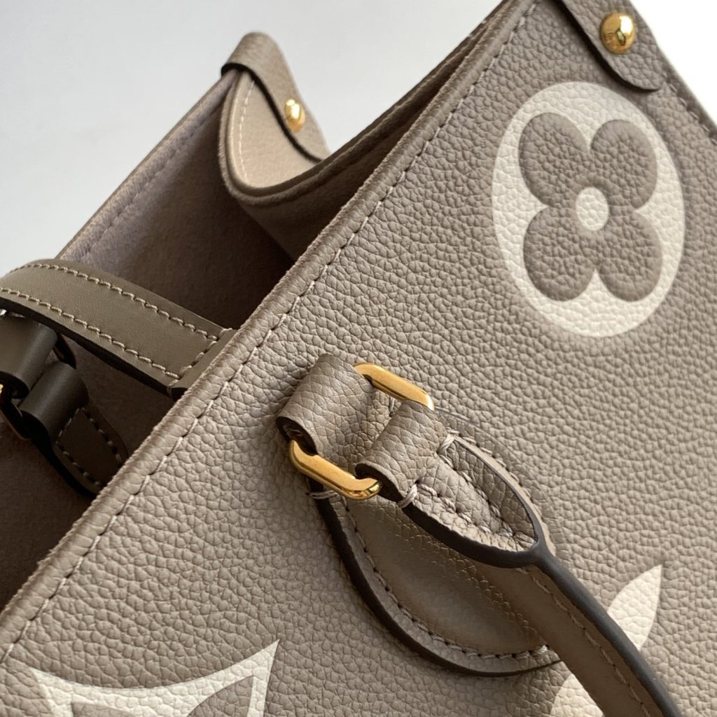 Louis Vuitton OnTheGo in Monogram Eclipse Grained Calfskin with Open Top Closure M45494 Designer Bag