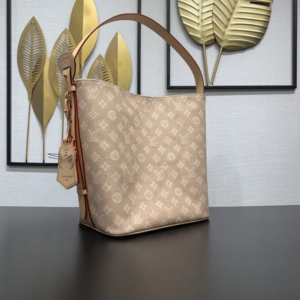 Louis Vuitton Travels With in Monogram Eclipse Canvas with Meowgram Print and Vachetta Leather Trim