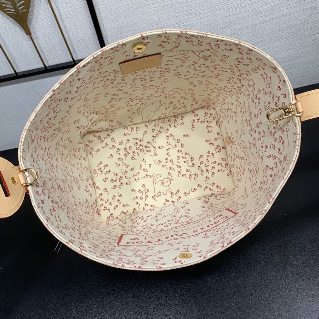 Louis Vuitton Travels With in Monogram Eclipse Canvas with Meowgram Print and Vachetta Leather Trim