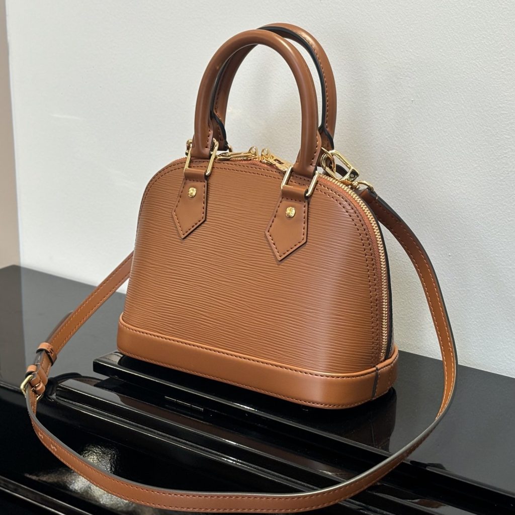 Louis Vuitton Alma BB in Epi Leather with Zipper for Handheld Shoulder Crossbody Carry