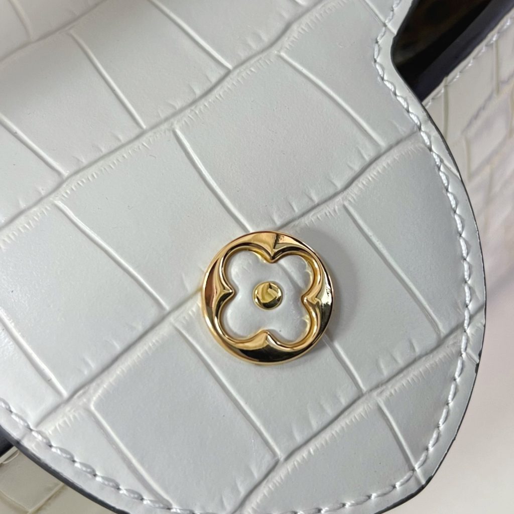Louis Vuitton Capucines BB in Crocodile Embossed Leather with Flap Closure for Shoulder Bag Carry