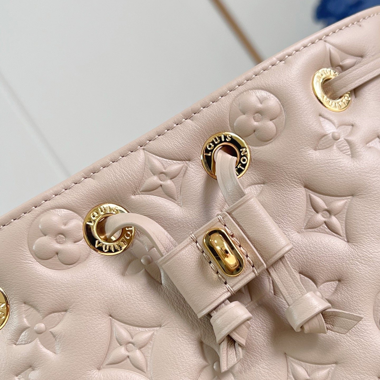 Louis Vuitton Coussin in Monogram Embossed Lambskin with Drawstring Closure for Shoulder BagCrossbod