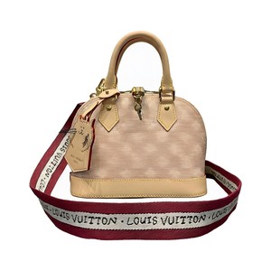 Louis Vuitton Alma BB in Monogram Eclipse Canvas with Vachetta Leather Trim and Zipper for Handheld