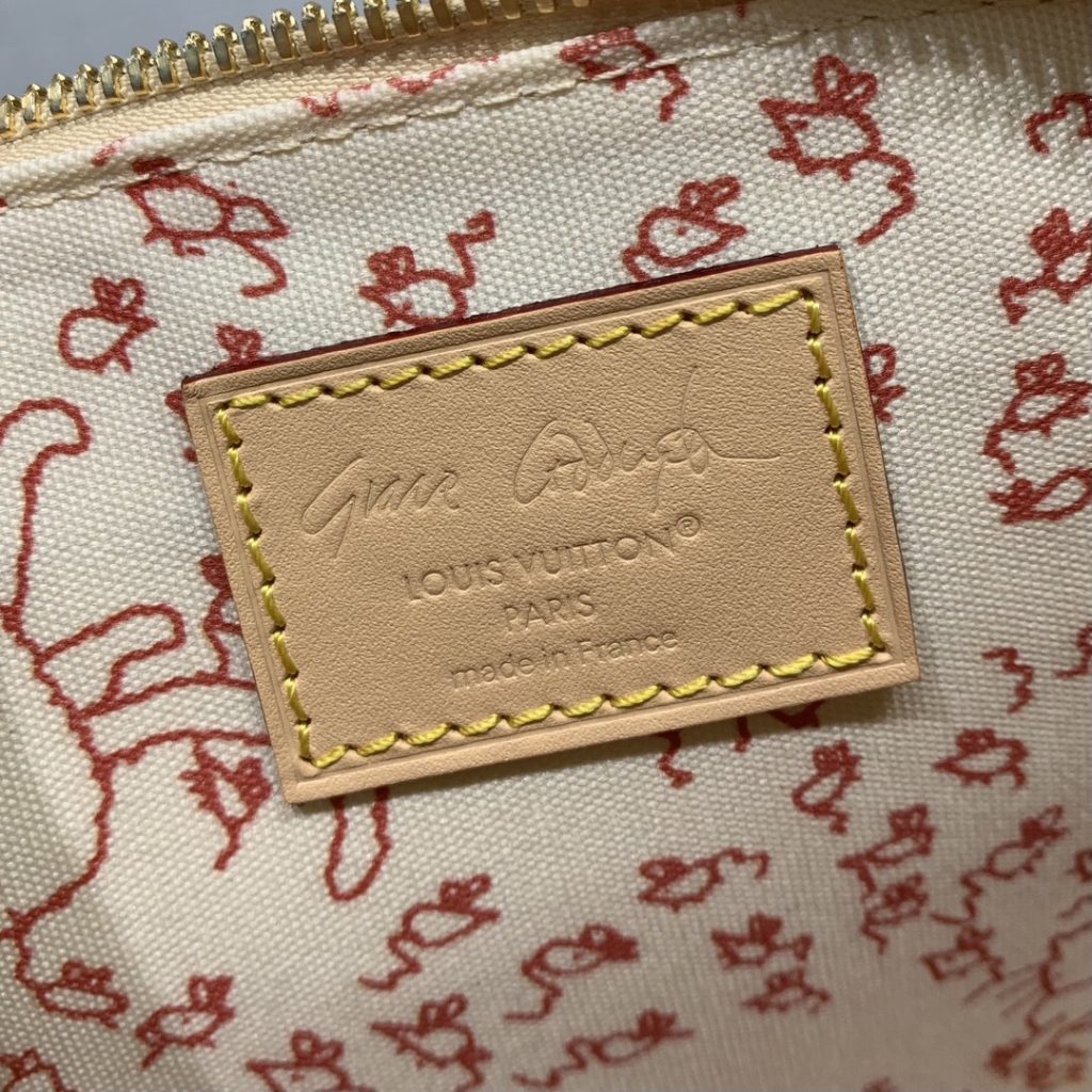 Louis Vuitton Alma BB in Monogram Eclipse Canvas with Vachetta Leather Trim and Zipper for Handheld