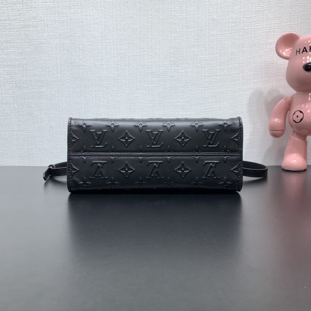 Louis Vuitton OnTheGo in Monogram Bold Embossed Leather with Zipper Closure M14576 Designer Bag
