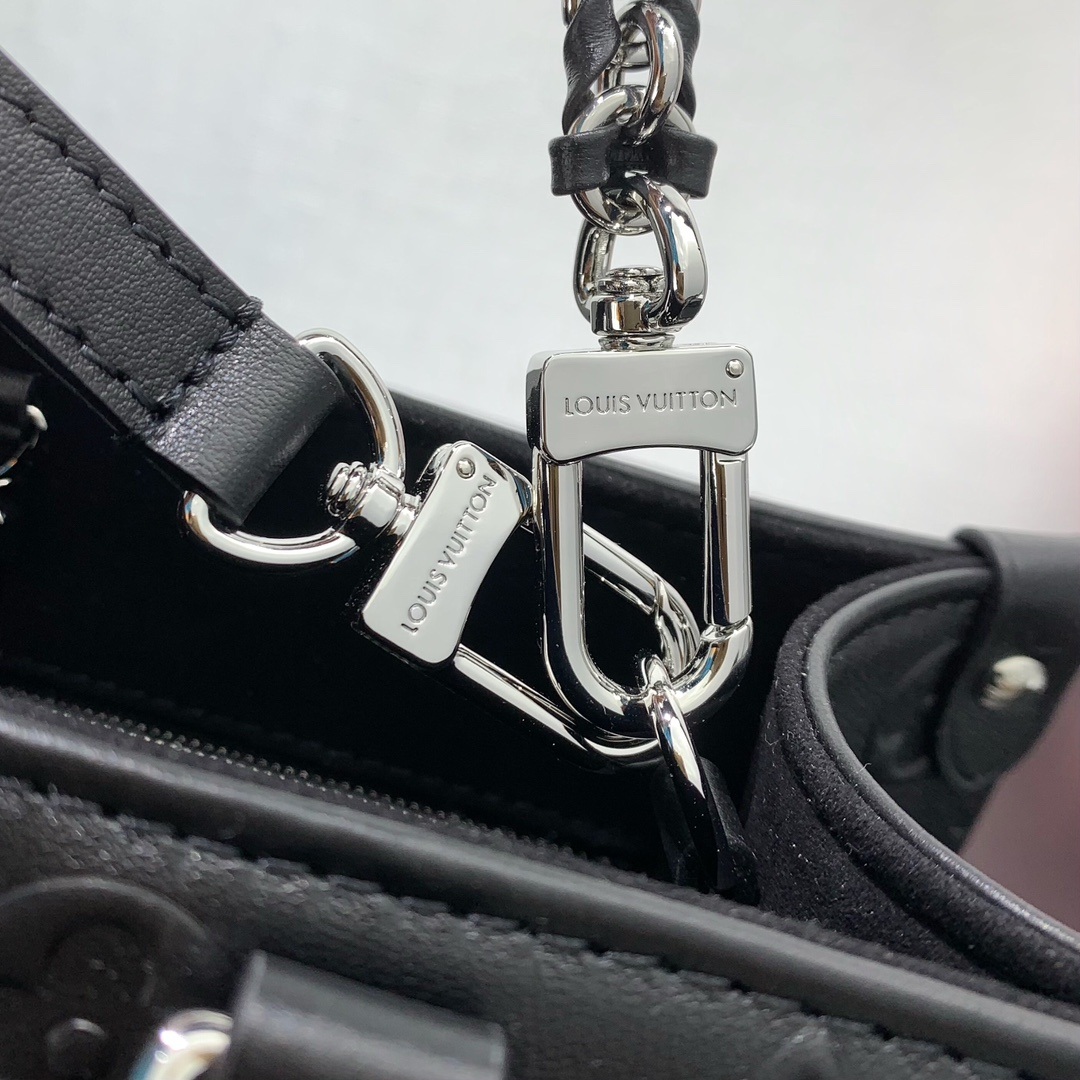 Louis Vuitton OnTheGo in Monogram Bold Embossed Leather with Zipper Closure M14576 Designer Bag