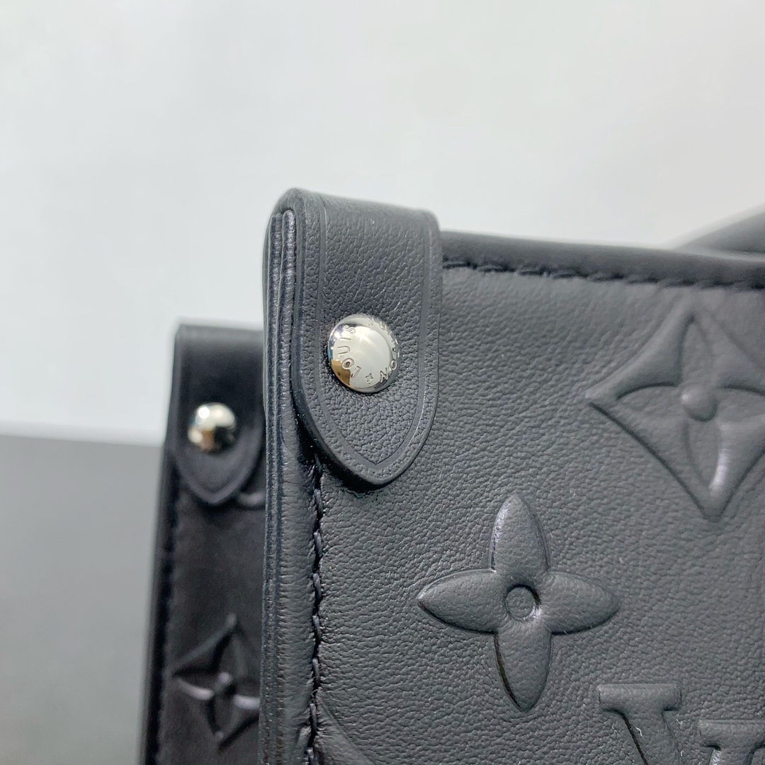 Louis Vuitton OnTheGo in Monogram Bold Embossed Leather with Zipper Closure M14576 Designer Bag