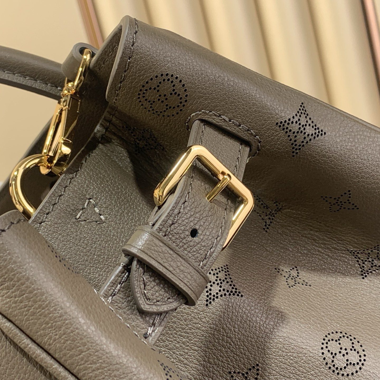 Louis Vuitton Vendome Pochette in Monogram Eclipse Leather with Zipper Closure for Handheld Carry