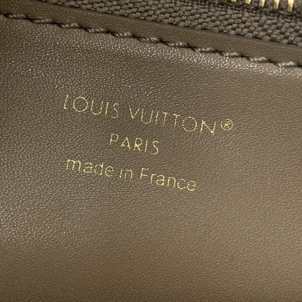 Louis Vuitton Vendome Pochette in Monogram Eclipse Leather with Zipper Closure for Handheld Carry
