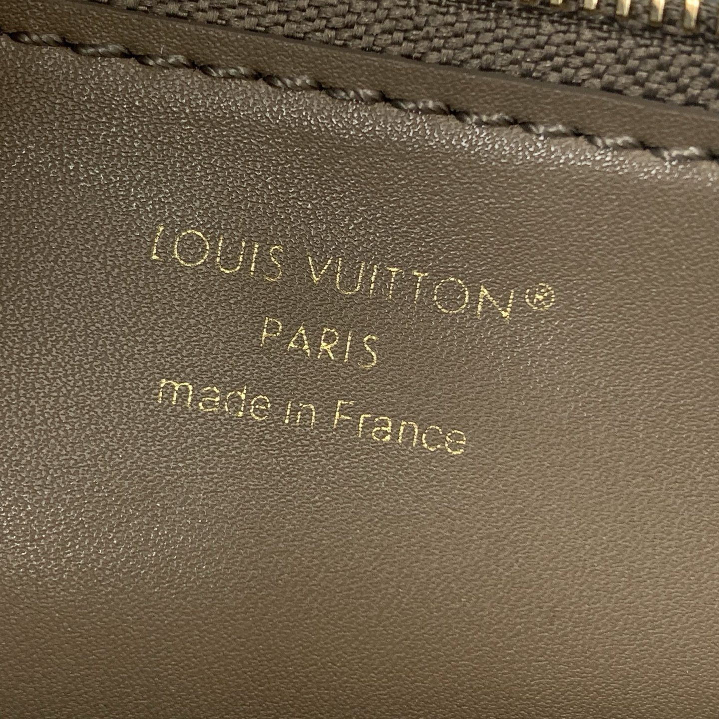 Louis Vuitton Vendome Pochette in Monogram Eclipse Leather with Zipper Closure for Handheld Carry