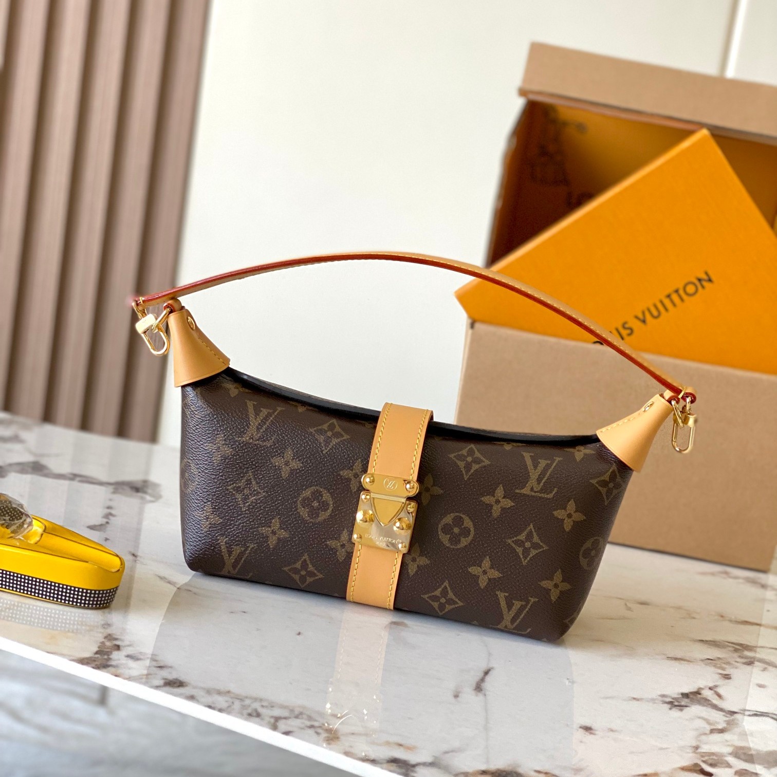 Louis Vuitton Vanity Chain in Monogram Canvas with Magnetic Snap for Shoulder Crossbody Carry