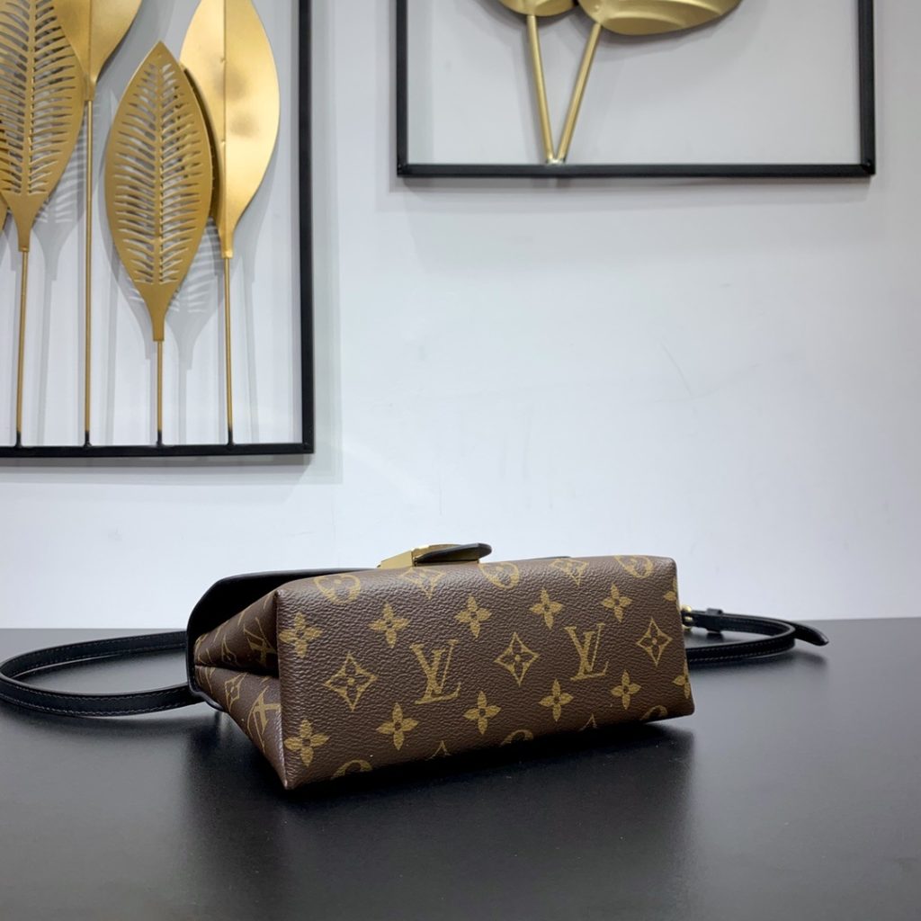 Louis Vuitton Locky BB in Monogram Canvas and Black Leather with Flap Closure for Handheld Carry