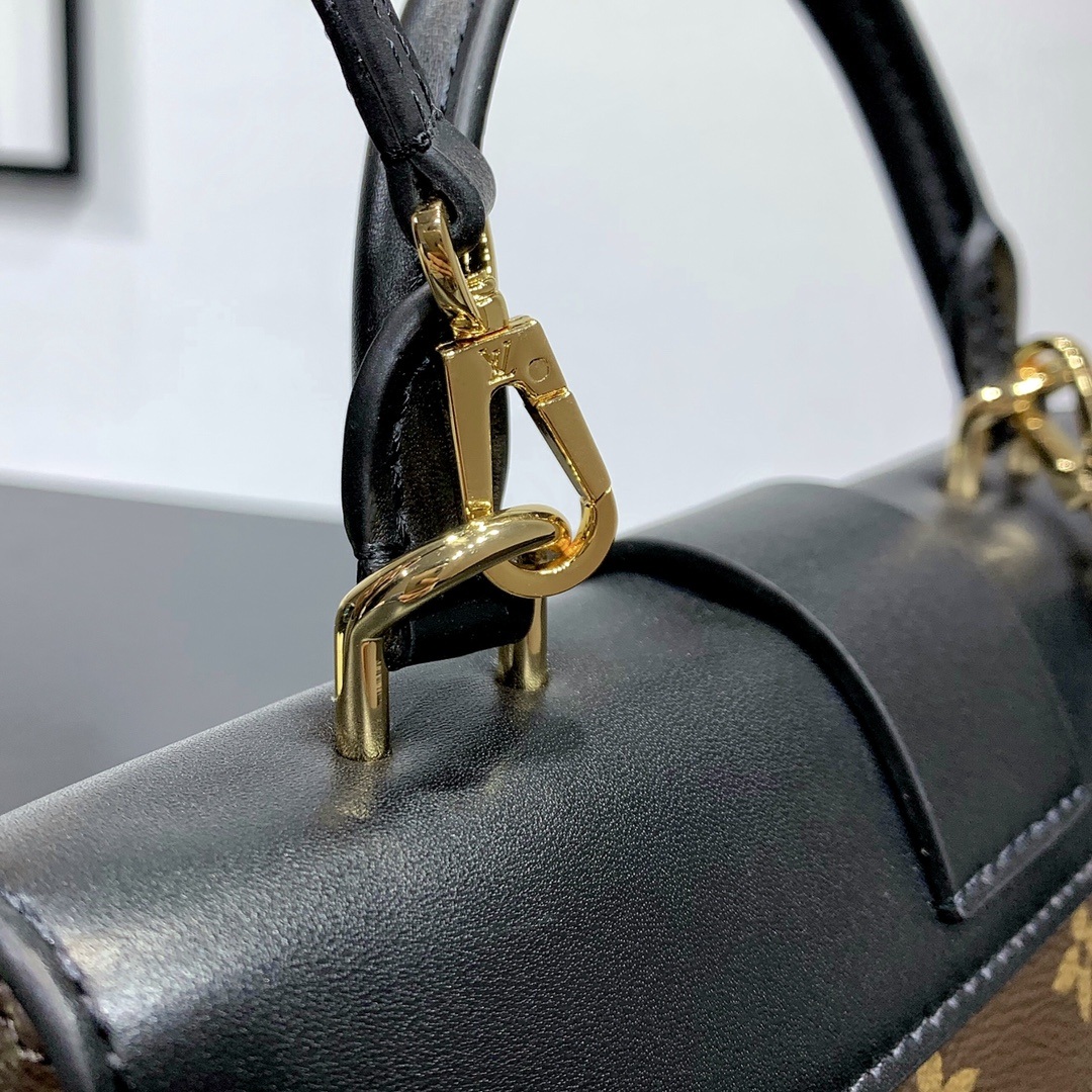 Louis Vuitton Locky BB in Monogram Canvas and Black Leather with Flap Closure for Handheld Carry