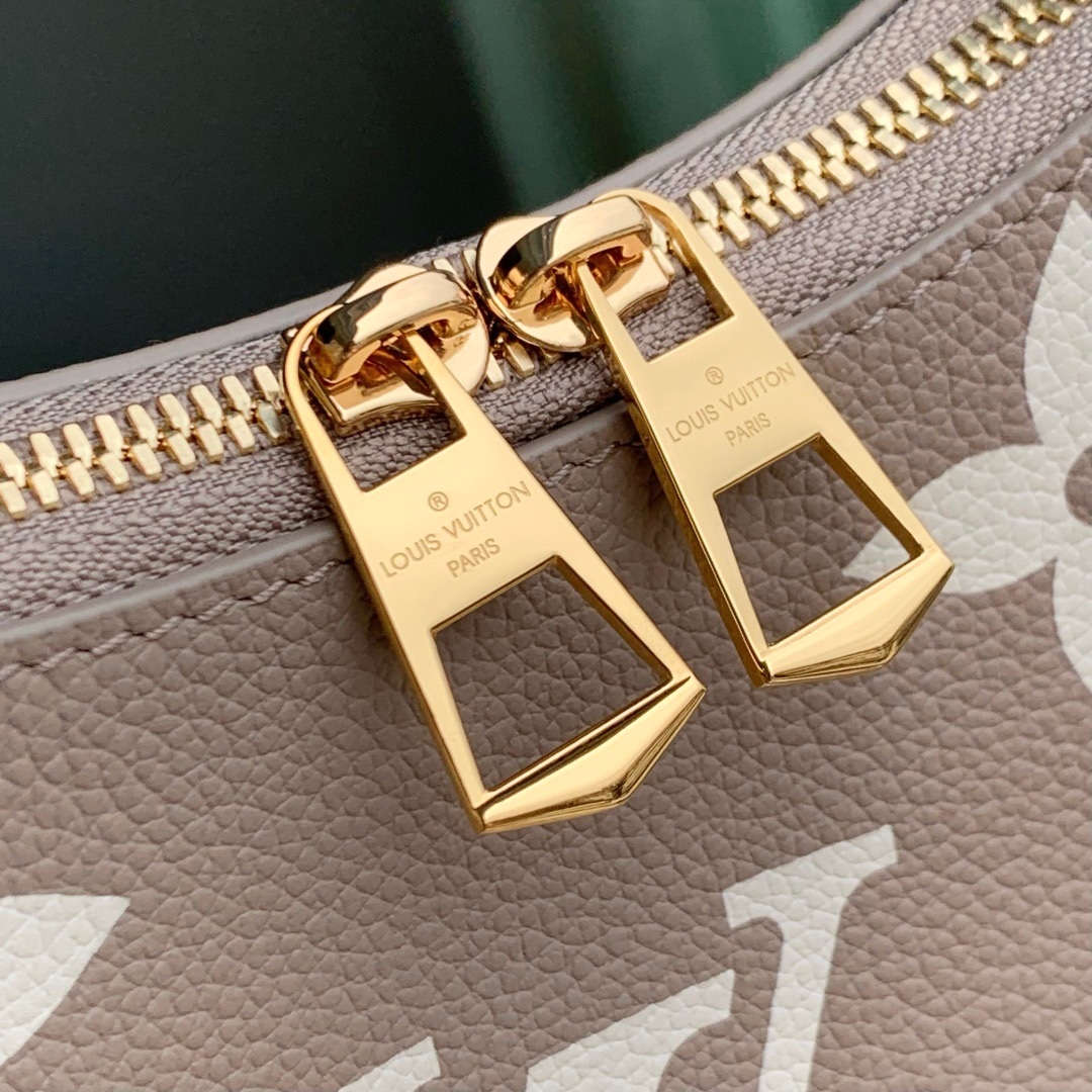 Louis Vuitton Boheme Hobo Bag in Monogram Eclipse Reverse Canvas with Zipper for Shoulder Carry