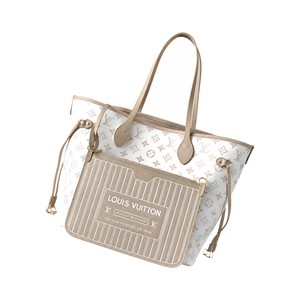 Louis Vuitton Neverfull MM in Monogram Eclipse Canvas with Open Top and Side Sliders for Hand Carry