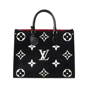 Louis Vuitton OnTheGo MM in Black Monogram Giant Taurillon Leather with Open Top for Handheld Carry