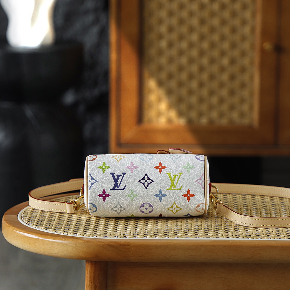 Louis Vuitton Keepall Bandoulière 25 in Monogram Multicolore Canvas / Natural Cowhide Leather Trim
