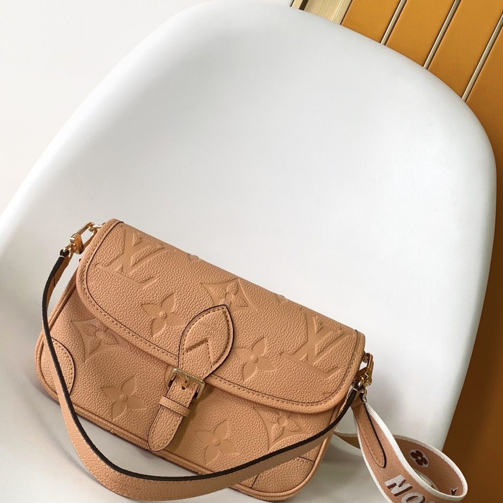 Louis Vuitton Diane in Monogram Empreinte Leather with Magnetic Snap and Buckle Strap for Shoulder