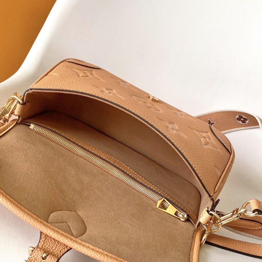 Louis Vuitton Diane in Monogram Empreinte Leather with Magnetic Snap and Buckle Strap for Shoulder