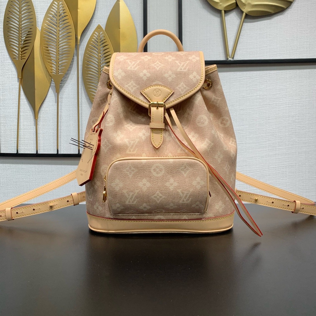 Louis Vuitton Palm Springs MM M41538 in Monogram Eclipse Canvas with Print Designer Bag