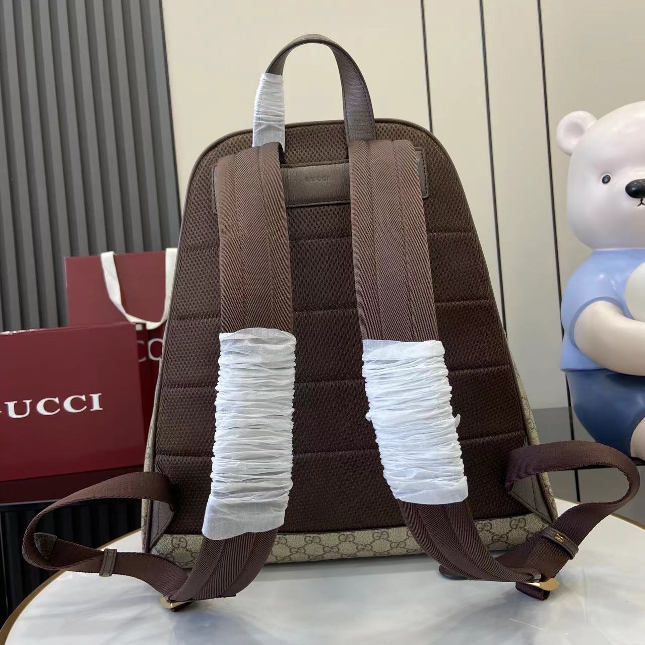 Gucci Ophidia 834466 in GG Supreme Canvas with Zipper and Backpack for Hand Shoulder Carry