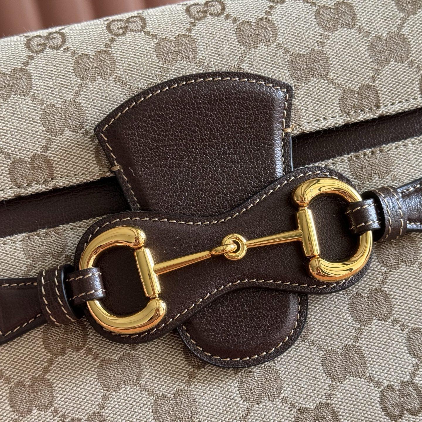 Gucci Spring Street A006N6 in GG Supreme Canvas with Dark Brown Leather Trim for Hand Shoulder Carry