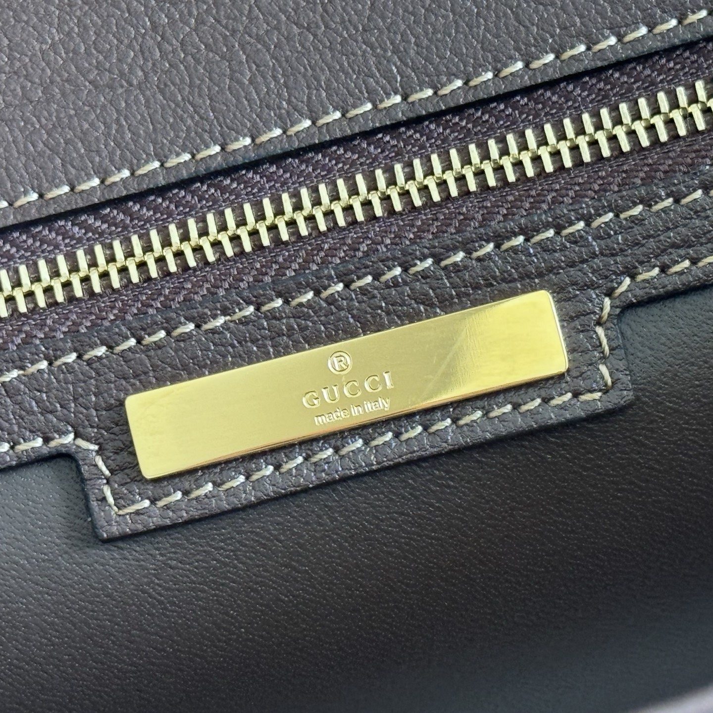 Gucci Spring Street A006N6 in GG Supreme Canvas with Dark Brown Leather Trim for Hand Shoulder Carry