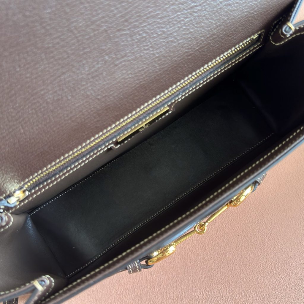 Gucci Spring Street A006N6 in GG Supreme Canvas with Dark Brown Leather Trim for Hand Shoulder Carry