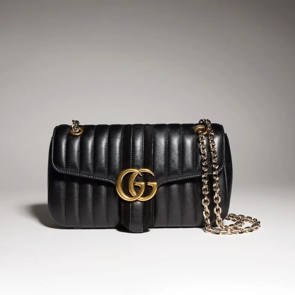 Gucci GG Marmont Small in Matte Lambskin with Magnetic Snap Closure for Shoulder and Crossbody Carry