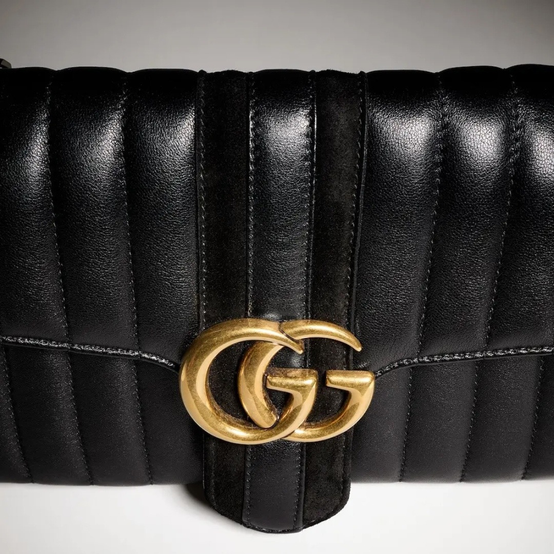 Gucci GG Marmont Small in Matte Lambskin with Magnetic Snap Closure for Shoulder and Crossbody Carry