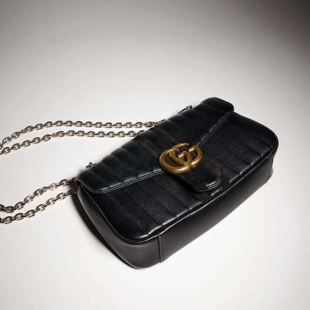 Gucci GG Marmont Small in Matte Lambskin with Magnetic Snap Closure for Shoulder and Crossbody Carry
