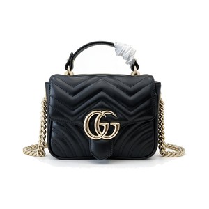 Gucci GG Marmont in Matelasse Leather with Magnetic Flap for Handheld Shoulder Carry