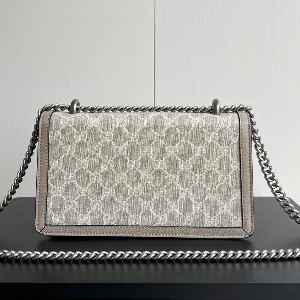 Gucci Dionysus in GG Supreme Canvas with Smooth Leather Trim and Magnetic Snap Flap for Shoulder
