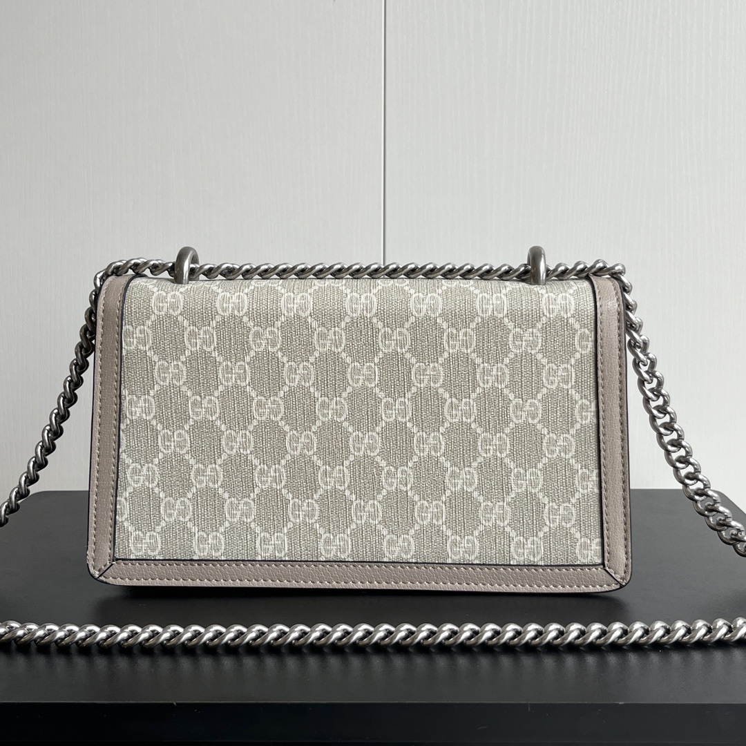Gucci Dionysus in GG Supreme Canvas with Smooth Leather Trim and Magnetic Snap Flap for Shoulder