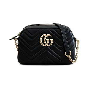 Gucci GG Marmont Mini Camera Bag in Matelassé Leather with Zipper Closure for Hand Shoulder Carry