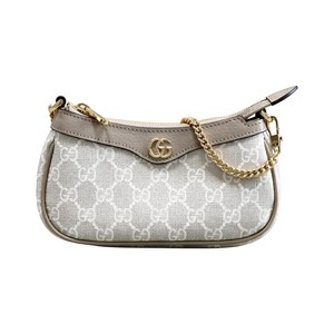 Gucci Ophidia in GG Supreme Canvas with Leather Trim and Zipper for Shoulder Crossbody Carry